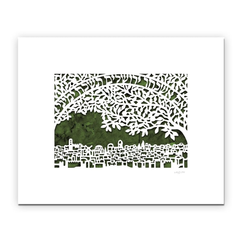 Remember Jerusalem Laser-Cut Paper Wall Hanging by David Fisher - Colo